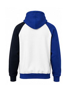 Zeta Phi Beta Embroidered Raglan Sleeve Hooded Sweatshirt <b>Men's</b> Casual Fleece Pullover Front Pocket 100% Cotton Breathable Blue - Product Image 2