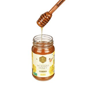 Miel de moutarde naturel NIRVAN GLOBAL 80 Brix 1 kg Pur Testé en laboratoire Certifié FSSAI Prêt à consommer - Product Image 1