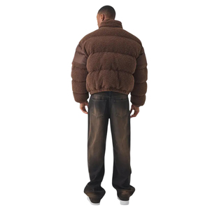 เสื้อแจ็คเก็ตขนเฟอร์เชอร์ปาแบบพัฟเฟอร์ แฟชั่นสตรีทแวร์ เสื้อโค้ทกันหนาวบุใยสำหรับผู้ชาย เสื้อผ้าลำลองแบบสั่งทำได้จากซัพพลายเออร์ - Product Image 4