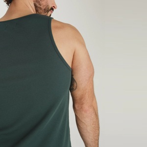 Débardeur côtelé de haute qualité, personnalisé, ajusté, en coton côtelé, pour hommes, pour la salle de sport, l'entraînement, le streetwear, t-shirt sans manches - Product Image 4