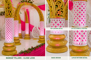 Magnifique Mandap de mariage en forme de trompe d'éléphant, léger, en fibre, design tendance, taille personnalisable, style vintage luxueux et élégant - Product Image 4