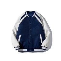 Veste universitaire personnalisée avec logo, manches en cuir, broderie noire, veste de baseball pour couple, veste universitaire pour homme, veste varsity