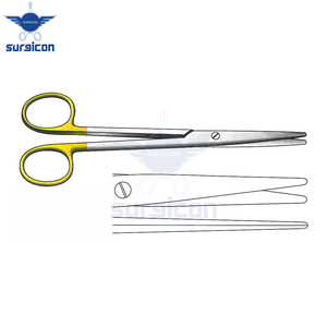 Tijeras de Precisión Médicas Quirúrgicas TC Doradas Rectas y Opacas de 16 cm / 6-1/4 Pulgadas - Product Image 3