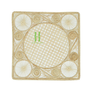 Eco-friendly Bohemian Seagrass Charger Plate <b>Wall</b> Decoration Flower Placemat Home <b>Table</b> Mats 35cm Diameter OEM Made Vietnam HNH - Product Image 5