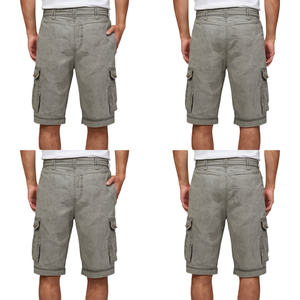 Pantalones Cortos Cargo Utilitarios para Hombre, Diseño Contemporáneo con Bolsillos Funcionales y Estilo Casual Moderno Inspirado en el Aire Libre - Product Image 2