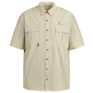 Men's Short Sleeve <b>Button</b> Down Casual <b>Shirt</b> Solid Color Quick Dry Fabric Turn-down Collar Summer Outdoor Wear Fishing <b>Shirt</b> Men - Product Image 4