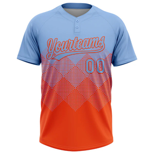 Professional Team Two Button Baseball <b>Softball</b> Jersey <b>Uniform</b> Youth Adults Men Women Sportswear - Product Image 2