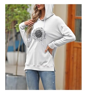 Pull à capuche d'hiver confortable pour femme, 100 % coton, à manches longues, col tombant, imprimé, best-seller, provenant du Bangladesh - Product Image 4