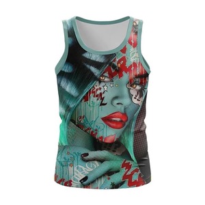 Camisetas sin Mangas Personalizadas para Hombre, Sublimadas, Tallas Grandes, Transpirables, de Secado Rápido, Ecológicas, de Spandex/Poliéster, Estilo Urbano - Product Image 1