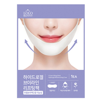 Masque en feuille d'hydrogel au collagène pour le cou en V, soin anti-âge, amincissant le visage, raffermissant la ligne de la mâchoire, hydratant, unisexe