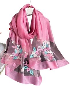 Luxury Women Hijab Shiny <b>Lace</b> <b>Scarf</b> Silk Soft Shawls and Wraps Embroidery Flower Thin <b>Scarves</b> Foulard - Product Image 3