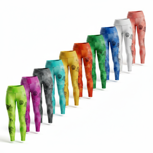 Leggings de Yoga Transpirables con Estampado de Acuarela Personalizados al por Mayor, Pantalones Deportivos Casuales Suaves y Elásticos sin Costuras para Gimnasio y Running - Product Image 1