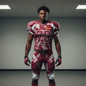 Uniforme de Fútbol Americano Personalizado de Alta Calidad, Transpirable, para Hombre, 100% Poliéster, Sublimado, Manga Corta, Tallas Grandes - Product Image 1