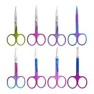 กรรไกรตัดหนังกำพร้าโค้งปลายแหลมสแตนเลสสีดำ ยี่ห้อส่วนตัว กรรไกรตัดคิ้ว - Product Image 1