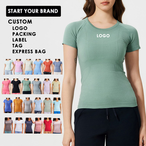 Camiseta de Manga Corta para Mujer, Cuello Redondo, Color Sólido, 100% Algodón, Transpirable, Estilo Casual, Corte Regular, Primavera/Verano - Product Image 6