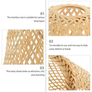 Paralume Rustico in Bambù Intrecciato per Lampade a Sospensione e Plafoniere - Product Image 2