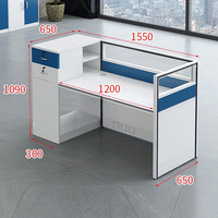 Nouvelle conception de cloison de bureau, poste de travail modulaire, mobilier commercial avec style professionnel