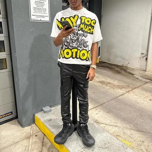 Camiseta de Hombre 100% Algodón, Tejido Sólido, Corte Oversize, Estilo Boxy, Personalizada, Streetwear, Impresión Gráfica DTG - Product Image 6