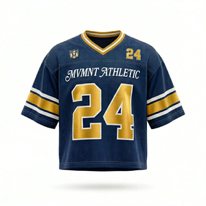 Maillots de football américains surdimensionnés de qualité supérieure, logo personnalisé, style américain, uniforme en mesh, vente en gros, maillots de football américains à manches longues - Product Image 6