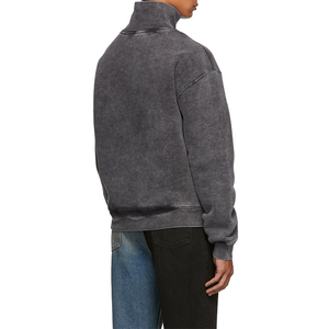 Sudadera Oversize de Cuello Redondo para Hombre, 100% Algodón French Terry Lavado, Estilo Casual, Color Liso, Ajuste Regular, Ropa Urbana de Invierno - Product Image 2