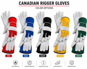 Gants de travail en cuir de vachette pleine fleur de qualité supérieure, protection industrielle robuste, gants de travail pour grimpeurs, vente chaude - Product Image 6