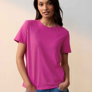 T-shirt en jersey 100% coton, coupe ample, t-shirt d'été respirant, t-shirt oversize décontracté, t-shirt à col en V - Product Image 1