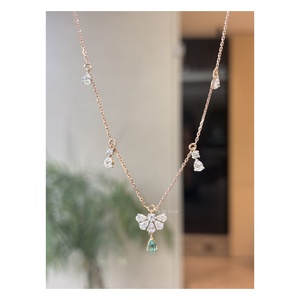Collar Clásico de Novia con Diamantes Cultivados en Laboratorio, 1.20 Ct, Oro de 14 Quilates, Colgante de Mariposa, Cadena Elegante, Joyería Exquisita - Product Image 3