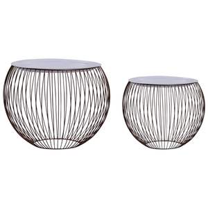 2-Piece <b>Gold</b> <b>Console</b> <b>Table</b> Set Elegant Coffee <b>Table</b> Ensemble - Product Image 1