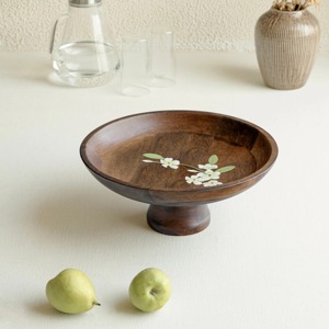 Bol en bois à bord épais, bordure audacieuse, bol de service décoratif pour table à manger, cuisine, décoration intérieure et cadeaux - Product Image 1
