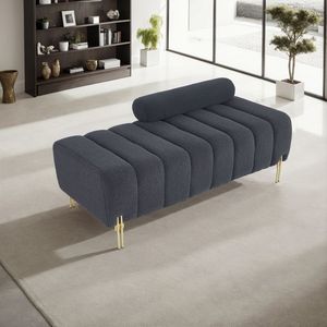 Divani da Soggiorno in Velluto Teddy Grigio YR2134-GY - Product Image 1