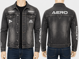 Veste en jean personnalisée pour homme, coupe ajustée décontractée, effet délavé et vieilli, design à patchs, col rabattu, manches classiques, streetwear printemps - Product Image 3