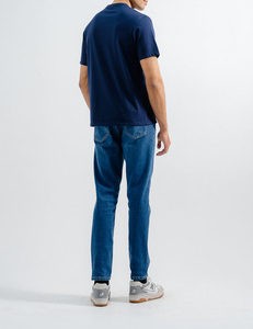 Camiseta de algodón 100% para hombre, de manga corta, color liso, cuello en V, diseño personalizado, talla cómoda. - Product Image 4