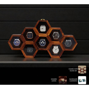 Caja de Almacenamiento para Relojes de Madera Hecha a Mano con Interior de Terciopelo, Estuche Organizador de Relojes de Madera de Lujo para Coleccionistas de Relojes por AYAANS - Product Image 1