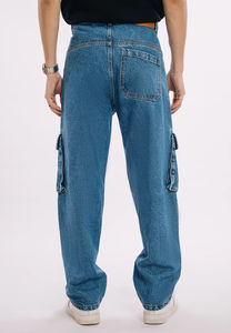 Jeans amples décontractés en denim respirant pour hommes, design personnalisé OEM 2025, dernière collection, style urbain - Product Image 2