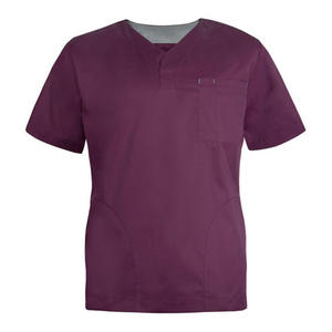 Haut de blouse médicale unisexe durable et élégant, ensemble de blouses à manches courtes, uniformes d'infirmière d'hôpital, tenue de médecin confortable en polyester - Product Image 2