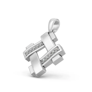 Pendentif géométrique en or massif 14 carats avec diamant de 0,07 carat, cultivé en laboratoire, taillé, romantique, plaqué rhodium, certifié IGI, collier pour femme, bijoux - Product Image 4