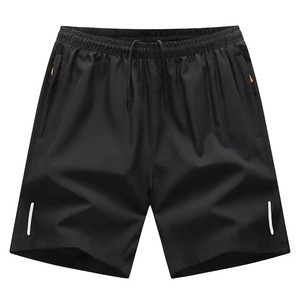 Pantalones Cortos Bermuda Grises para Hombre, Cintura Media, Cierre con Cordón, Color Sólido, Casuales, de Secado Rápido, con Bolsillos, Logotipo Personalizado, Tejido de Punto 100% - Product Image 4