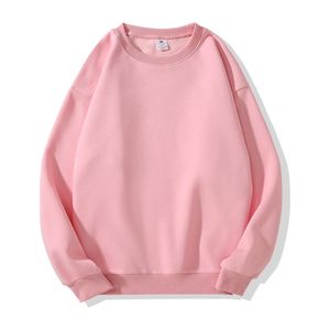 Pink Oversized Crew Neck Sweatshirt <b>Men</b> Regular Fit Knitted Solid Color Casual <b>Pullover</b> Winter Wear OEM Service 100% Organic - Product Image 5