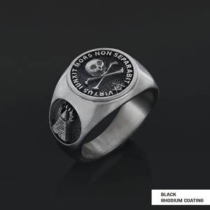 แหวนเมสัน BOJ รุ่น 020 แบบกำหนดเองได้ สำหรับทั้งชายและหญิง แหวนตราประทับฟรีเมสันส่วนบุคคล แหวนตราประทับมาสเตอร์เมสันเท็กซัส สไตล์ฮิปฮอป สีเงิน ราคาประหยัด - Product Image 4