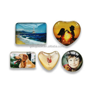 יצרן במחיר סביר יצרן זכוכית עגול חזק מגנטים מקרר חג המולד בהתאמה אישית - Product Image 4