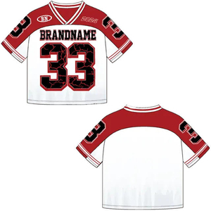 American Vintage Football Baggy Jerseys 2026 France Oversized Knitted Mesh V-Neck Crop Boxy Breathable American Football Jerseys - Product Image 4
