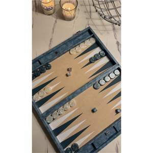 Juego de Backgammon Portátil con Logotipo Personalizado, Juego de Mesa Plegable de Cuero PU de Lujo, Regalo Corporativo de Alta Gama con Dados - Product Image 4