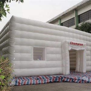 Carpa Inflable Blanca Sellada con Bomba de Aire Eléctrica, Impermeable, para Campamentos y Eventos al Aire Libre - Product Image 1