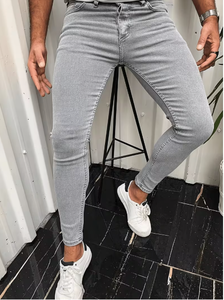Jeans en denim pour homme TRIBON SPORTS, coupe slim, décontractés, en coton extensible, séchage rapide, durables, pour tous les jours, vente en gros - Product Image 4