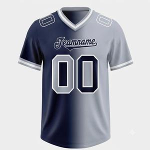 เสื้อฟุตบอลอเมริกันคุณภาพสูงสำหรับผู้ชาย เนื้อผ้าระบายอากาศได้ดี มีไซส์ใหญ่ให้เลือก ราคาขายส่ง เสื้อฟุตบอลอเมริกันคุณภาพดี - Product Image 2