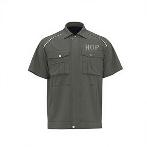 Chemise de travail industrielle personnalisée pour homme, réfléchissante, anti-plis, respirante, durable, vêtements de sécurité pour mécanicien, uniforme 100% coton - Product Image 5
