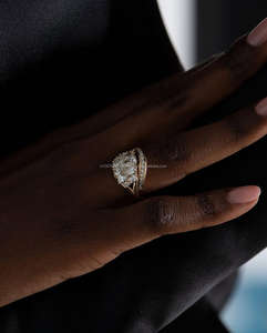 Anillo de Compromiso/Boda Vintage de Oro Amarillo de 14k con Diamante Cultivado en Laboratorio IGI/GIA, Unisex, Oro Blanco Fino, Ideal para Aniversarios y Fiestas - Product Image 3