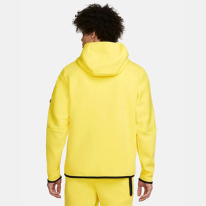 Conjunto Deportivo Amarillo para Hombre con Capucha, Cierre Completo, Color Sólido, Ropa Casual Transpirable de Poliéster, Estilo Primavera, Corte Regular - Product Image 2
