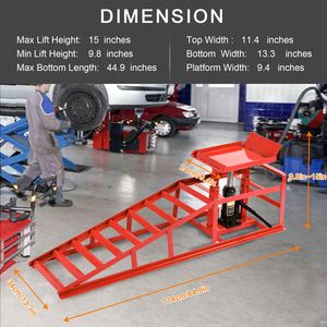 2 pz rampe di servizio autocarri per Auto sollevando le rampe idrauliche per Auto da 10.000 libbre per la riparazione Auto - Product Image 2