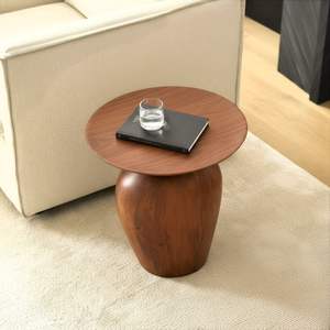 Elegante Mesa Auxiliar de Madera Diseñada para Esquinas de Sala de Estar y Dormitorio, Mueble Moderno para Decoración del Hogar - Product Image 6